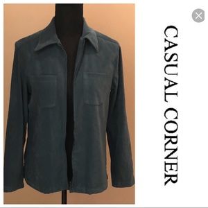 Women’s Green Jacket Zip Up Annex Casual Corner